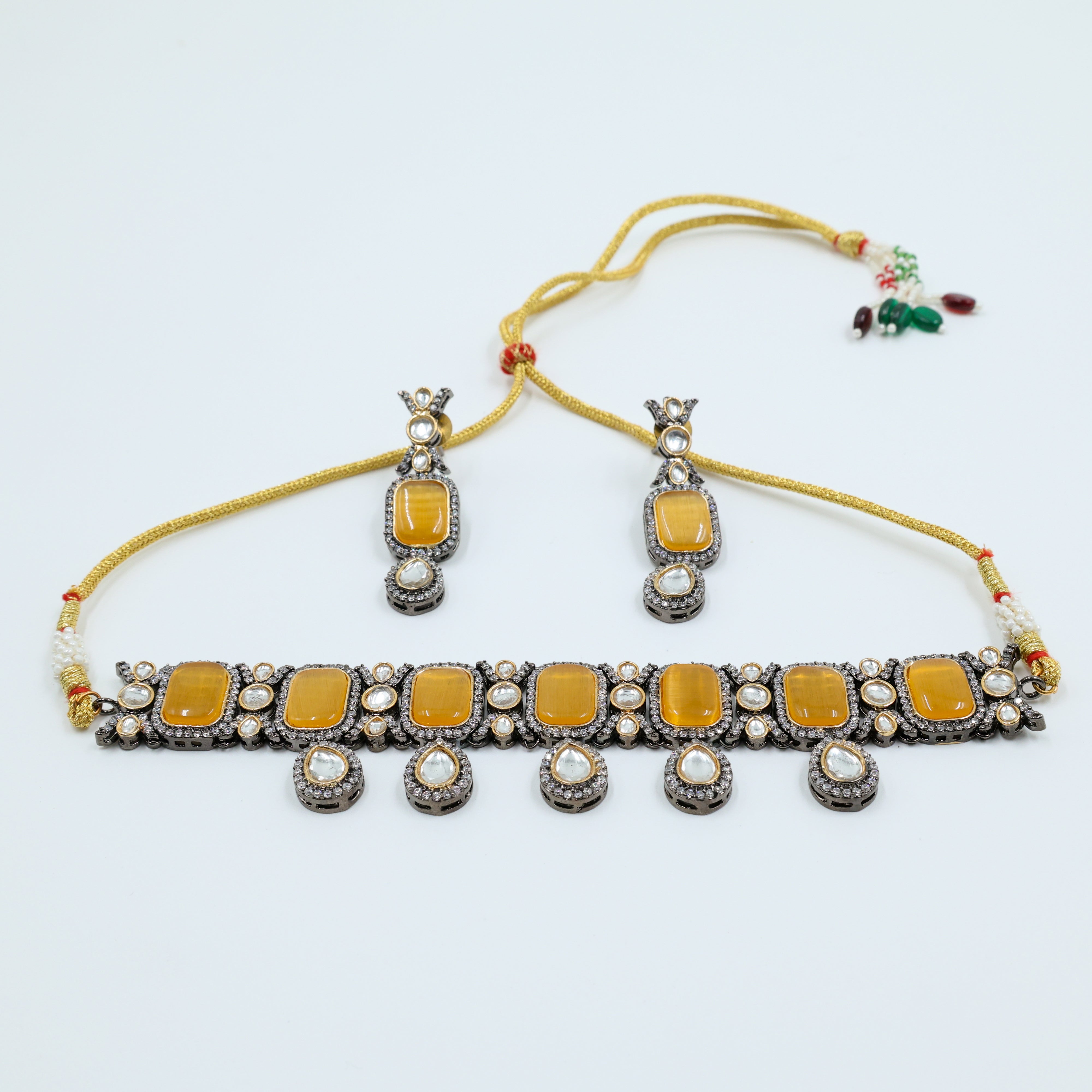 Victorian Diamond Choker with Earrings
