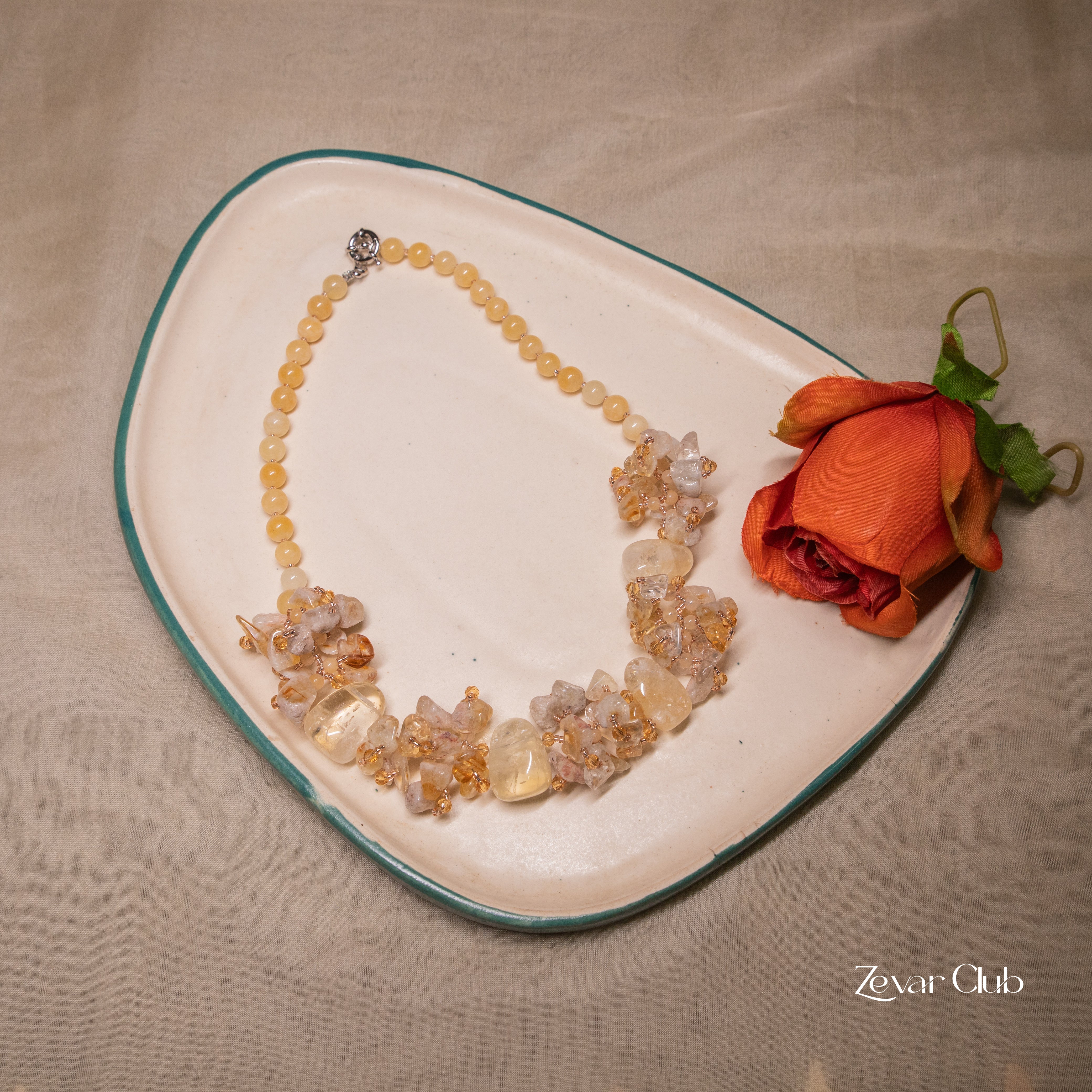 Zevar Club Semi Precious Stones Vogue Necklace