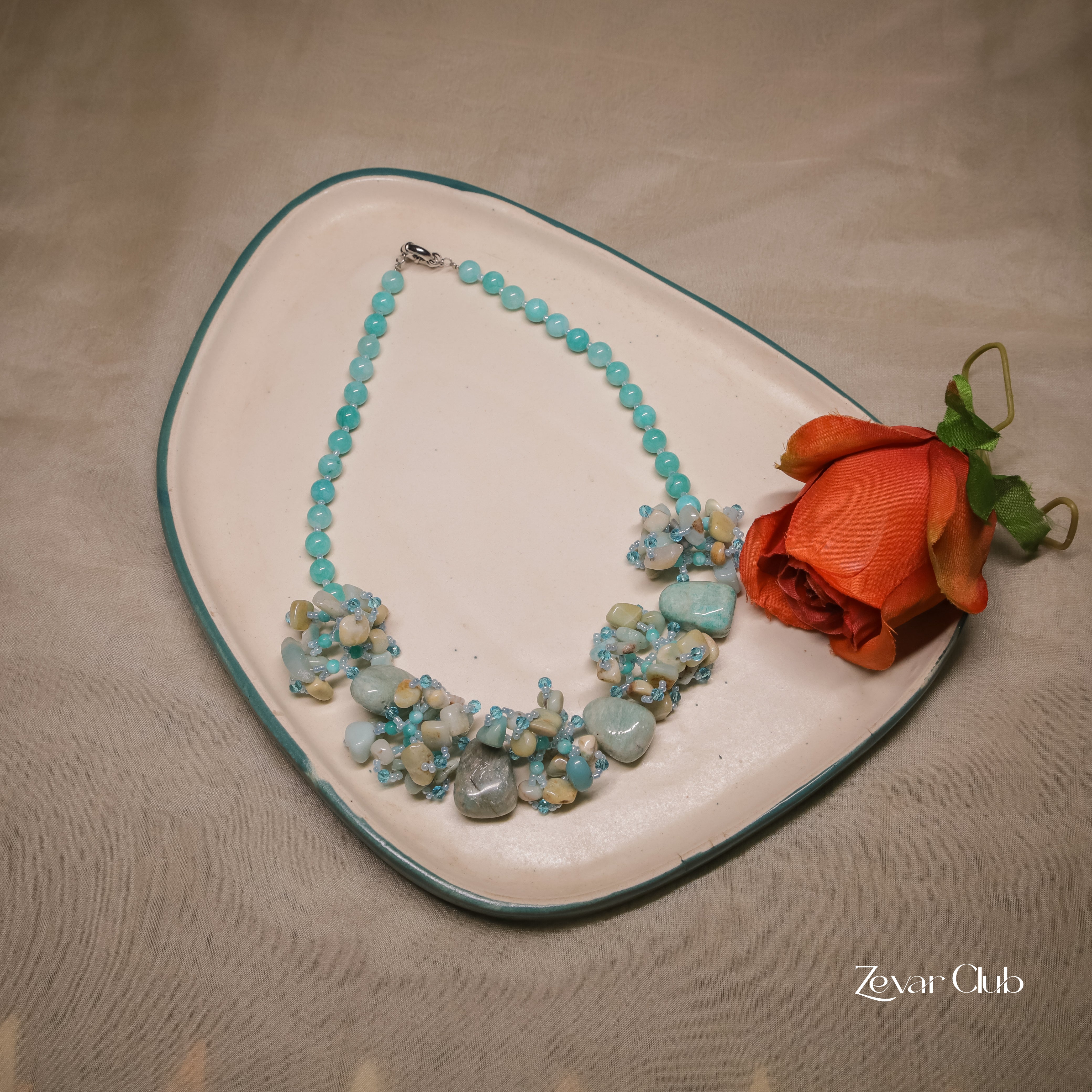Zevar Club Semi Precious Stones Vogue Necklace
