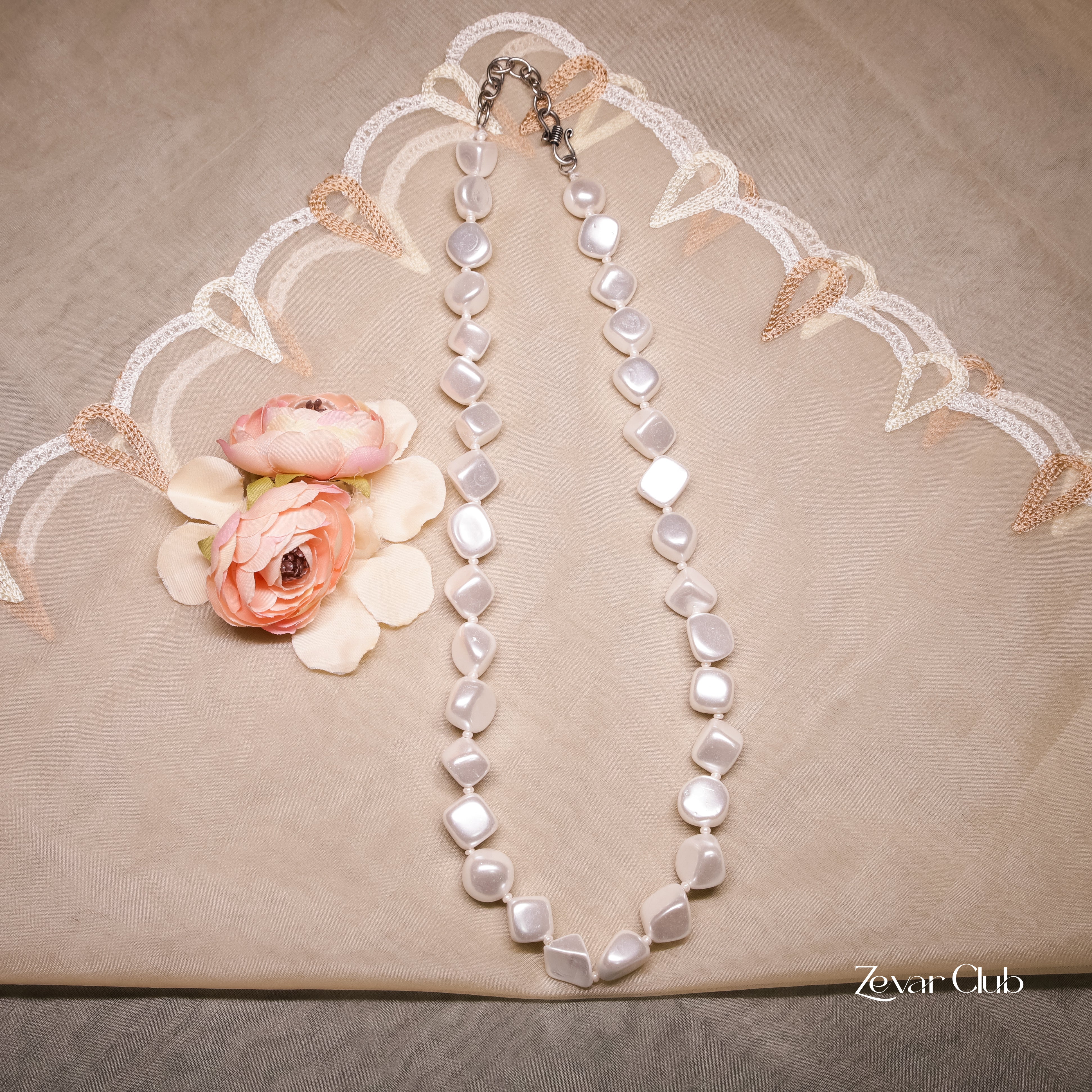 Zevar Club Single Line Semi Precious Vogue Necklace