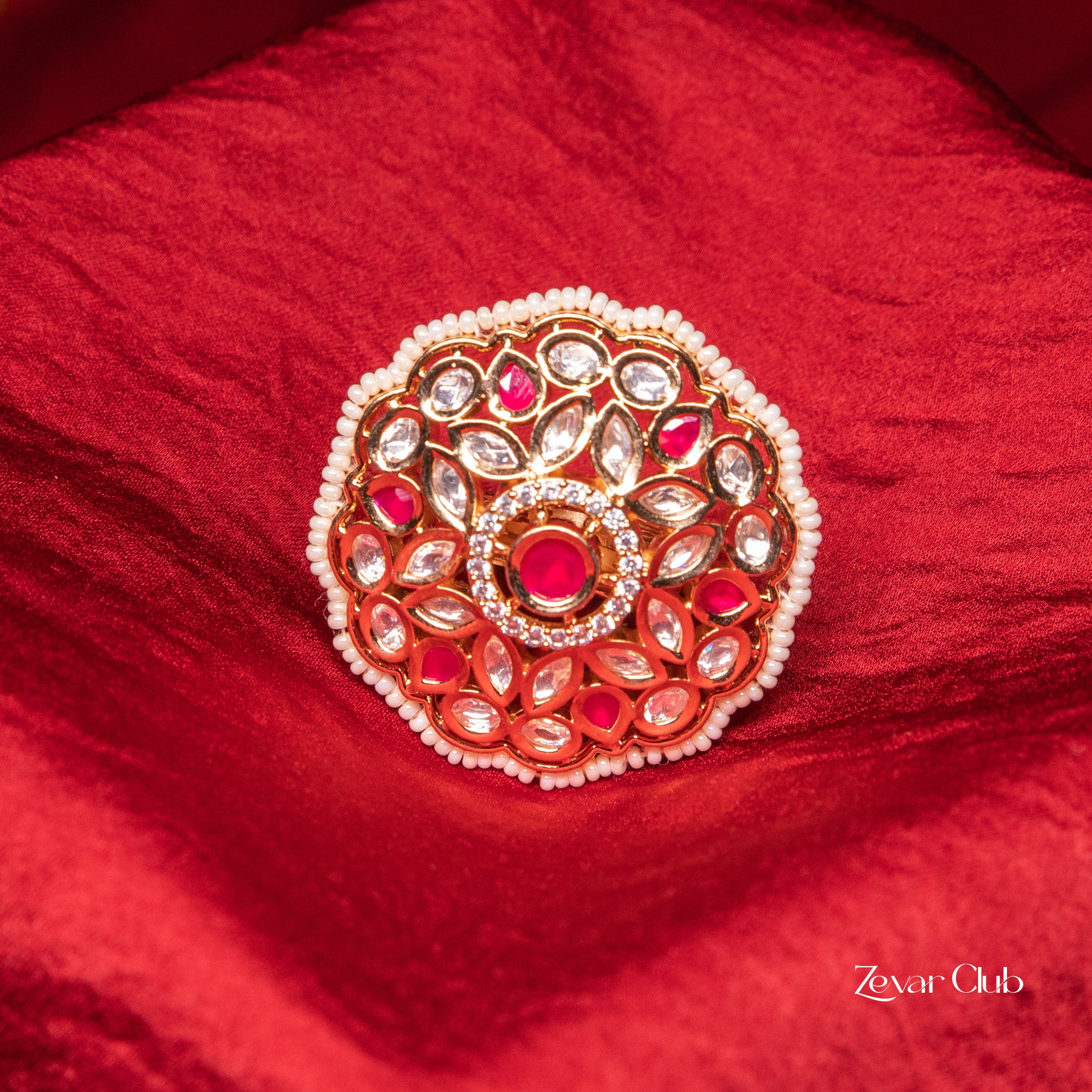 Zevar Club Statement Kundan Ring