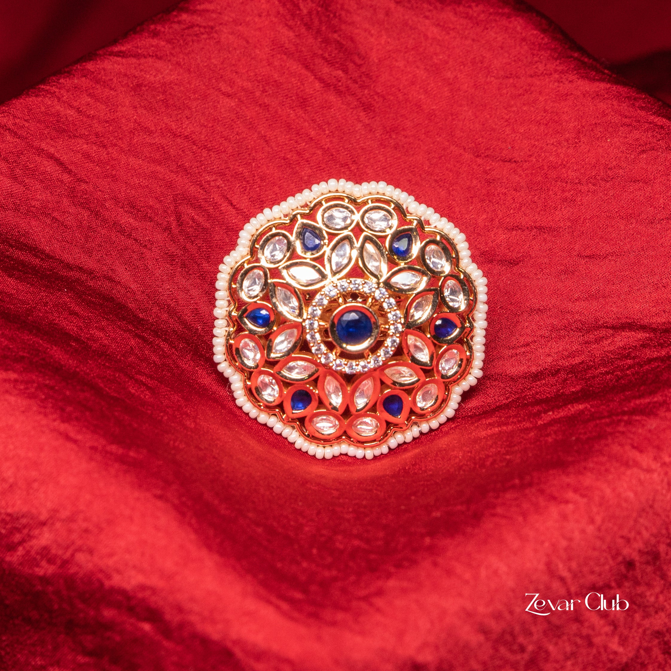 Zevar Club Statement Kundan Ring