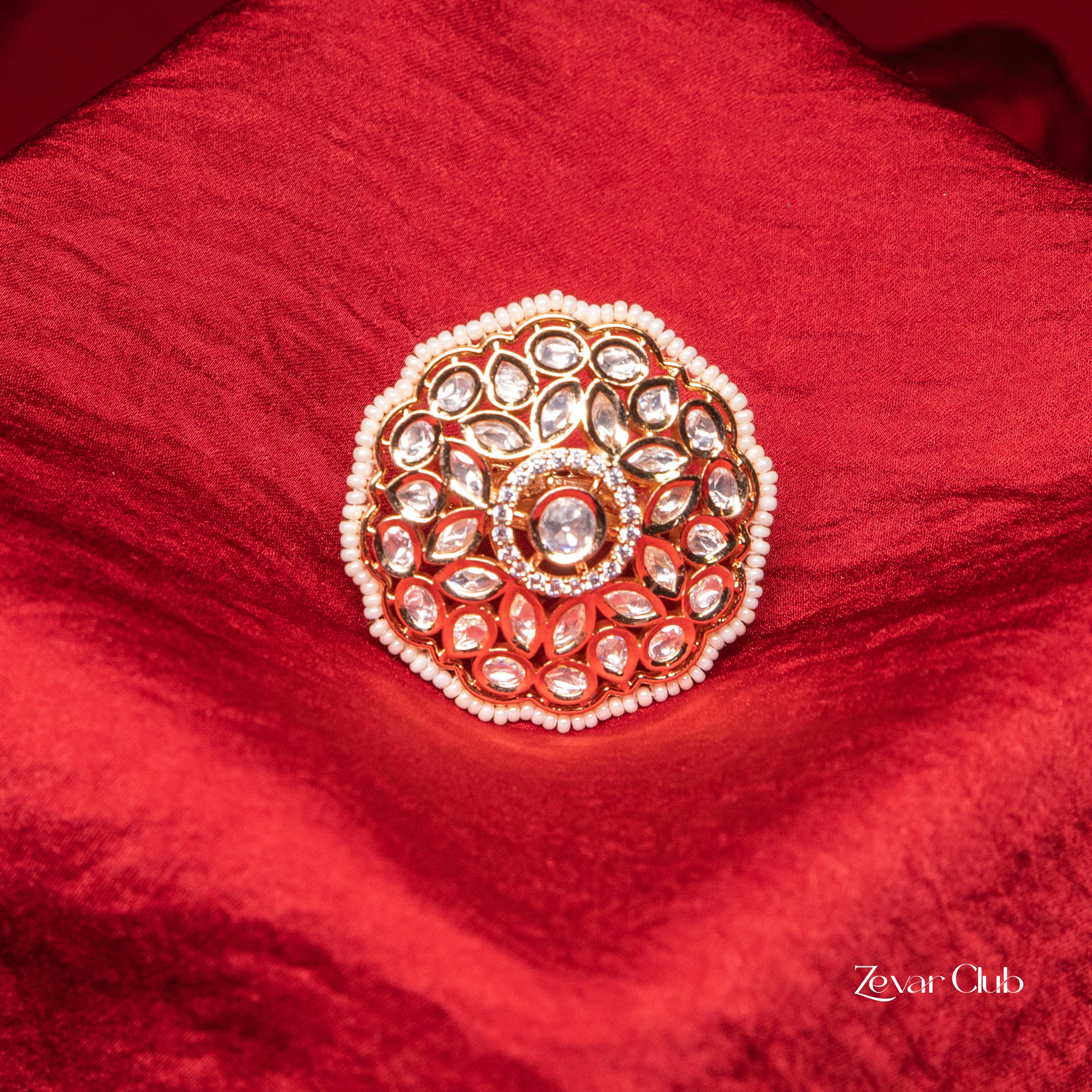 Zevar Club Statement Kundan Ring