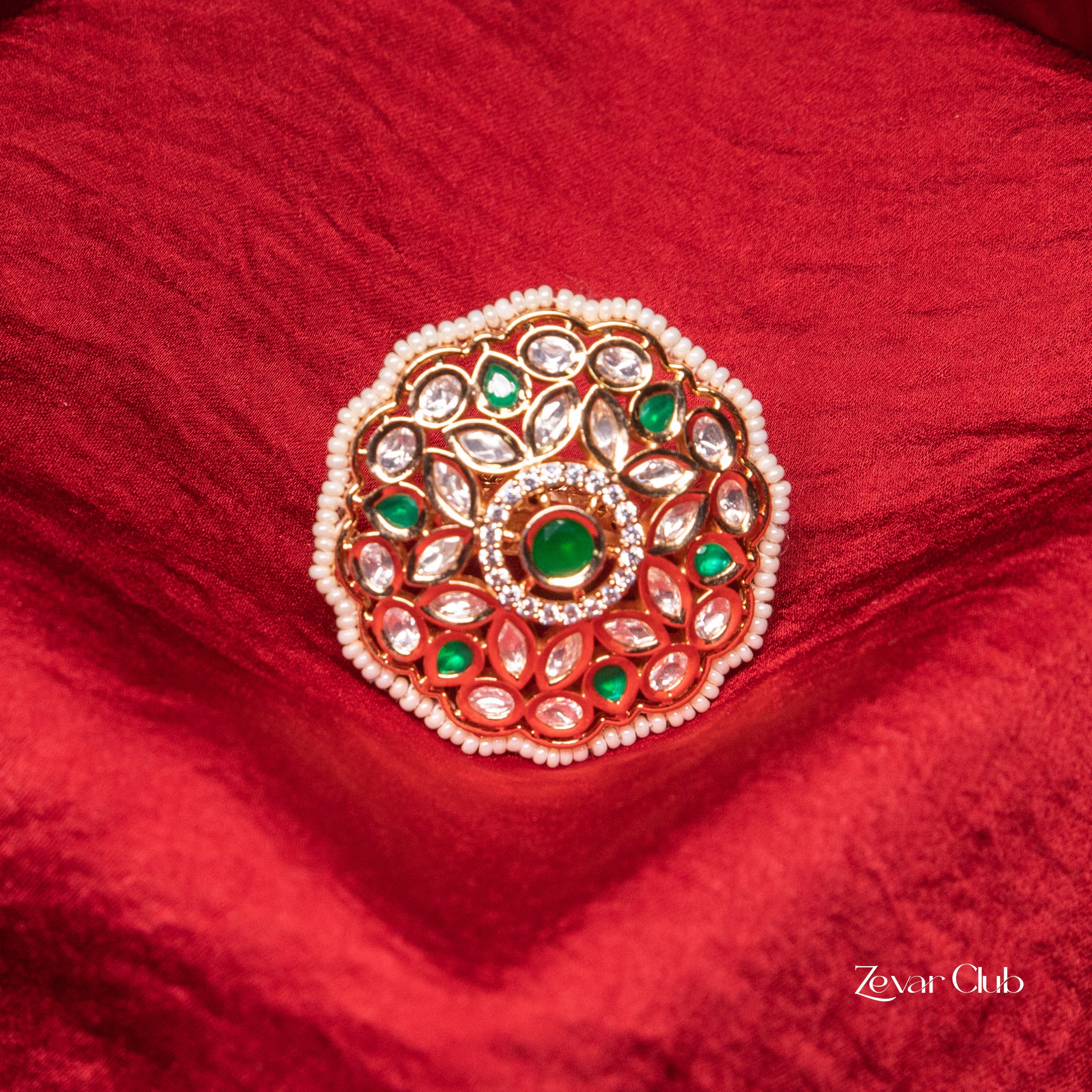 Zevar Club Statement Kundan Ring