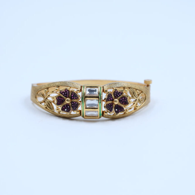 18K Gold Plated Kundan Karigiri Bracelet