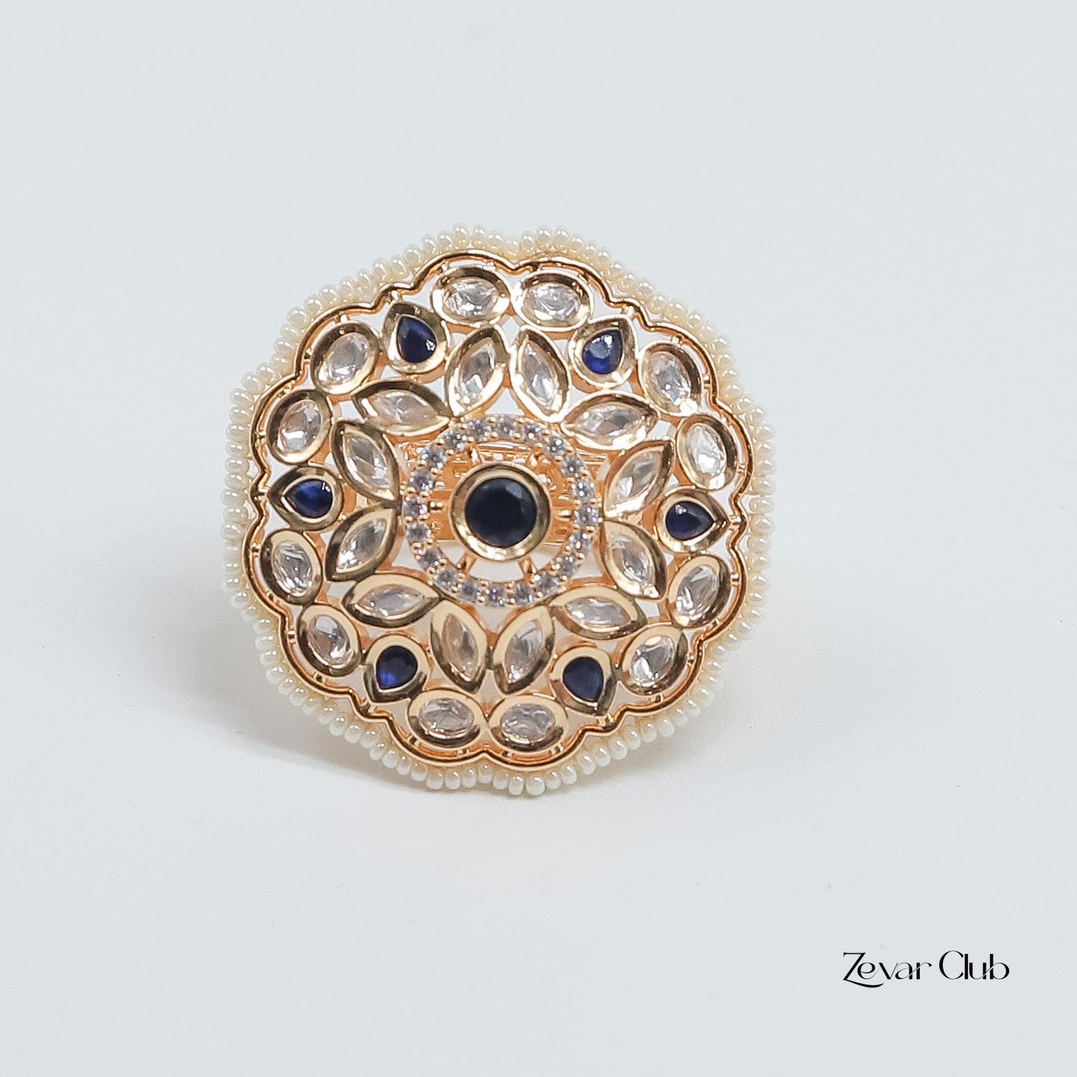 Zevar Club Statement Kundan Ring