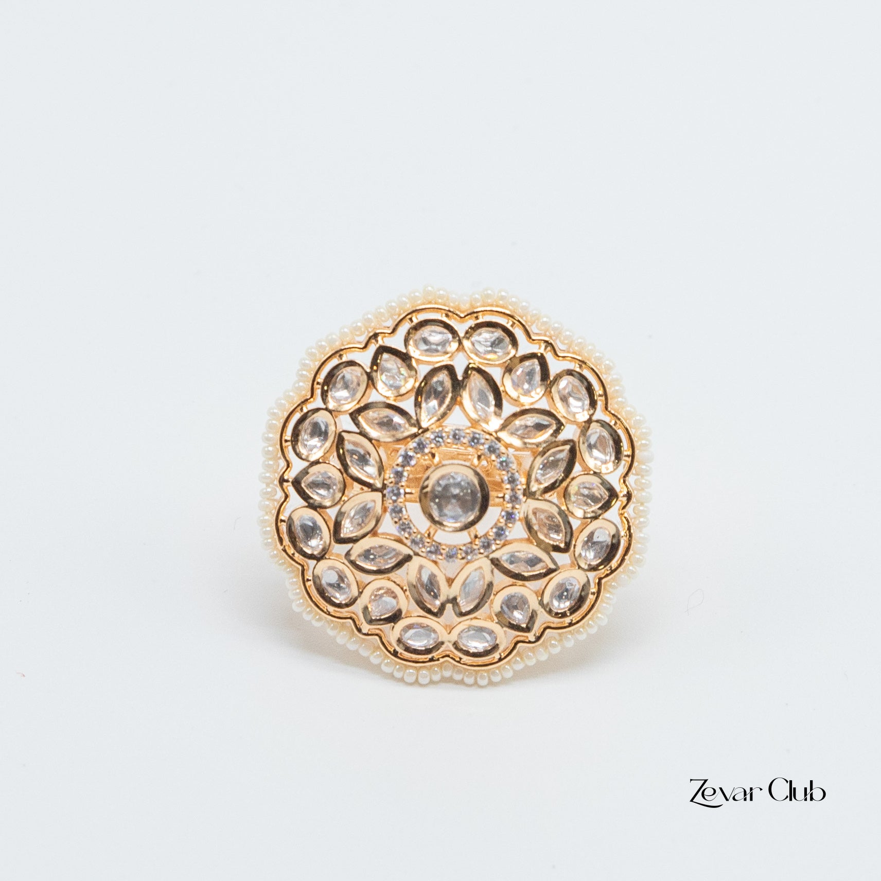 Zevar Club Statement Kundan Ring