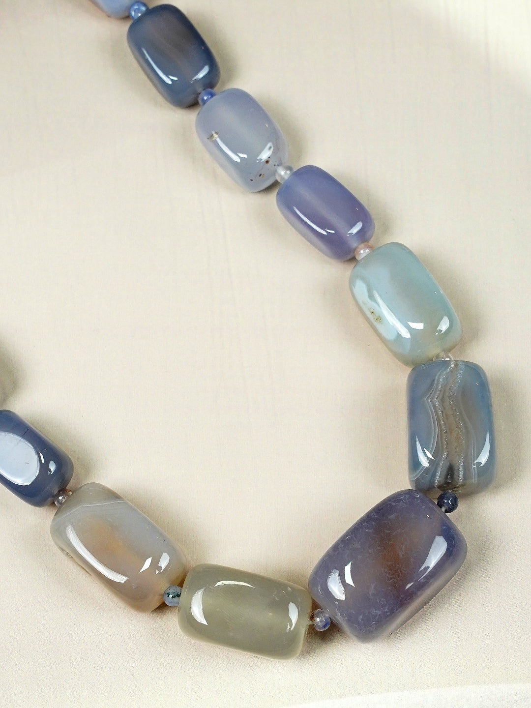 Zevar Club Light Green & White Multi-Strand Glossy Beads Handcrafted Luxury Necklace