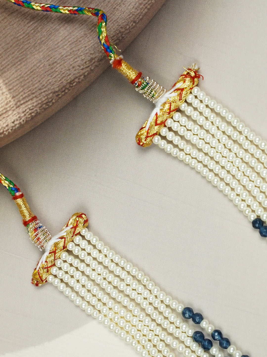 Zevar Club Seven Layered Fine Pearls Semi Precious Necklace