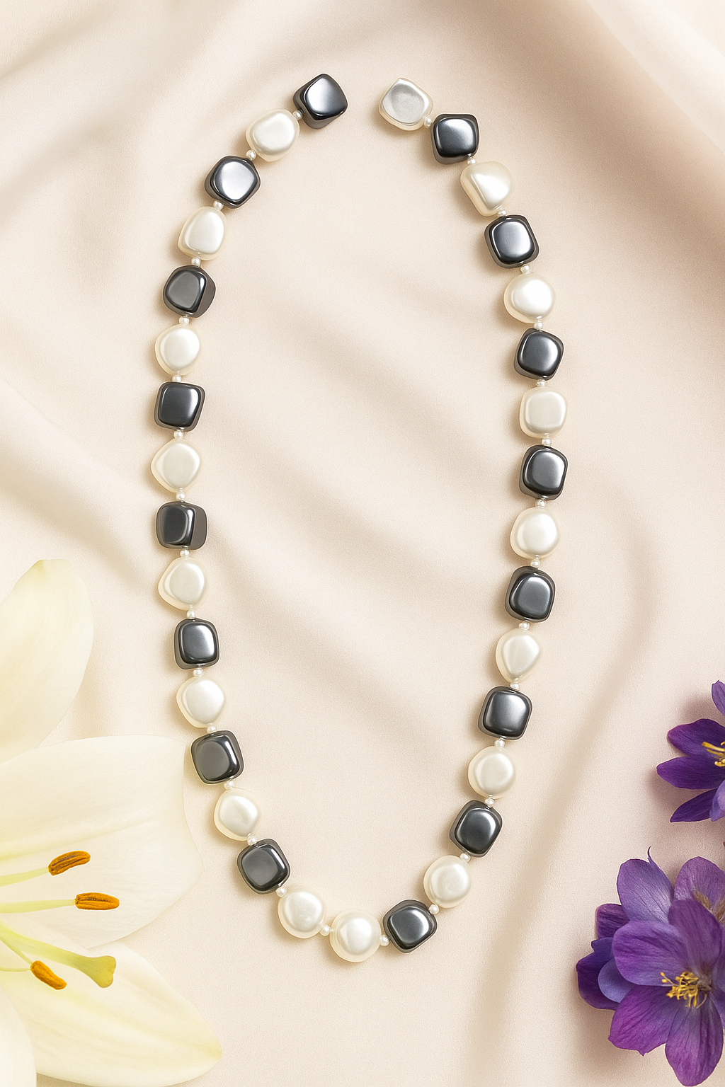Zevar Club Single Line Semi Precious Vogue Necklace