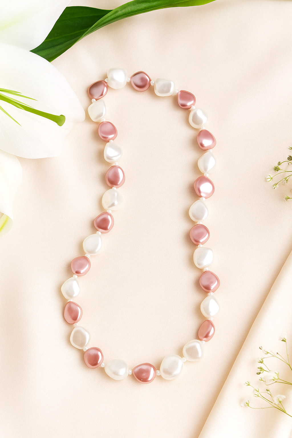 Zevar Club Single Line Semi Precious Vogue Necklace