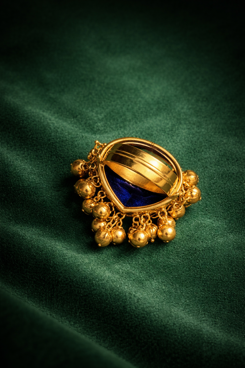 Ethnic Blue Enamel Statement Ring