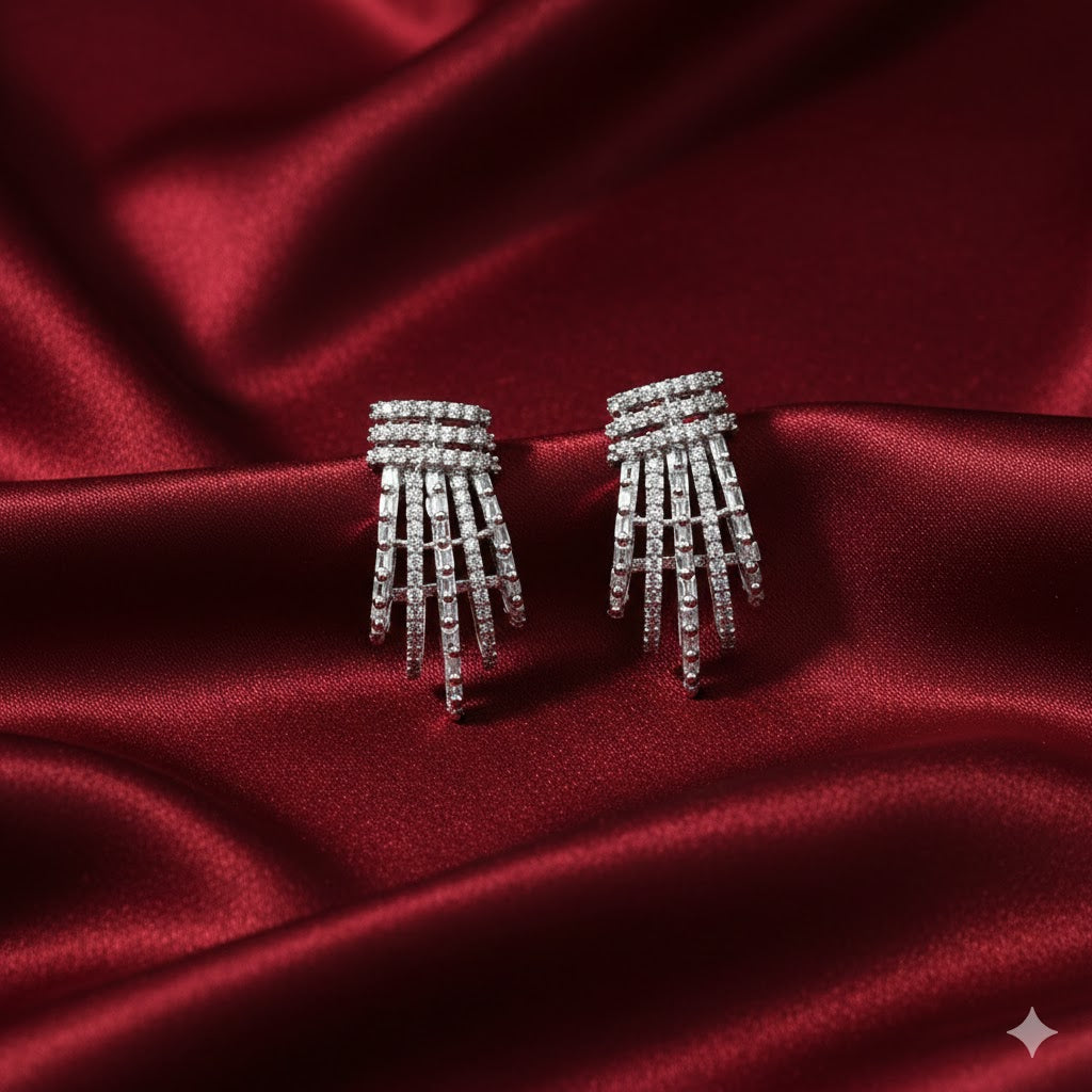 Zevar Club Valentine Gift Edit Pearl Bracelet & Diamond Finish Earrings | Pack of 2