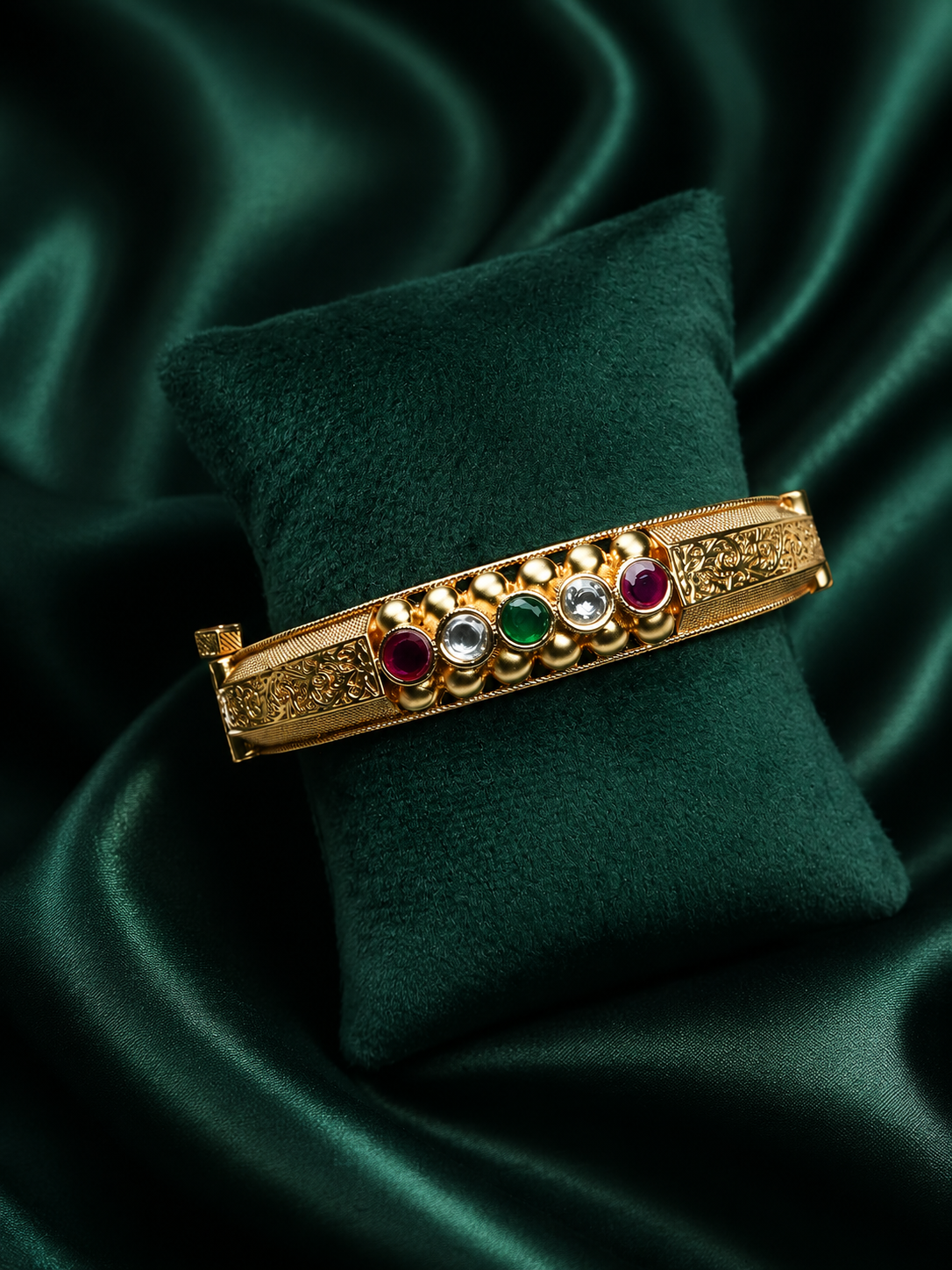 Mythili Two-in-One Antique Gold Bracelet