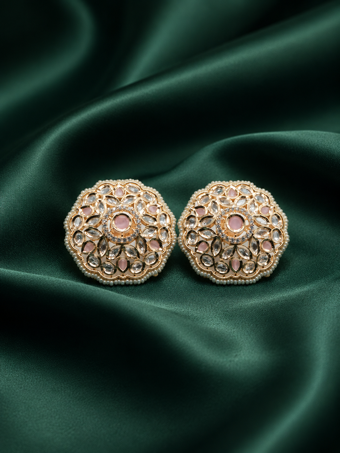 Zevar Club Evergreen Kundan Studs