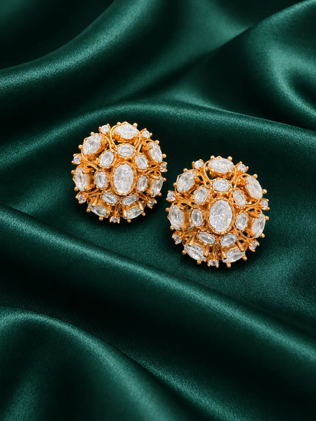 Zevar Club Diamond Fusion Kundan Studs