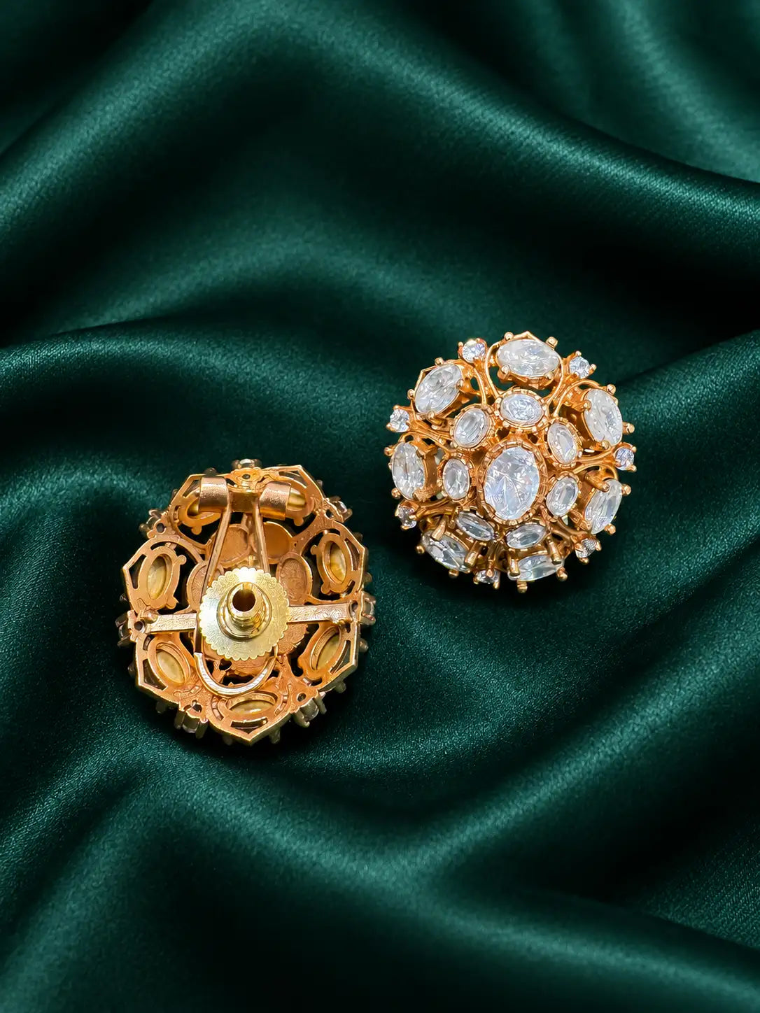 Zevar Club Diamond Fusion Kundan Studs
