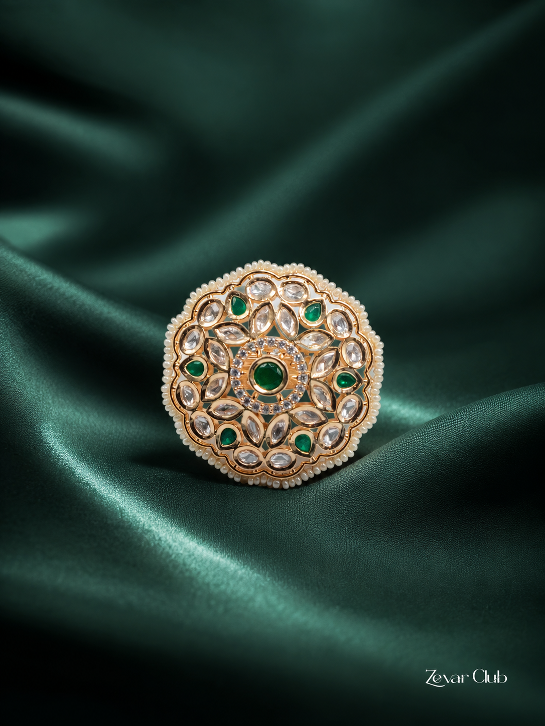 Zevar Club Statement Kundan Ring