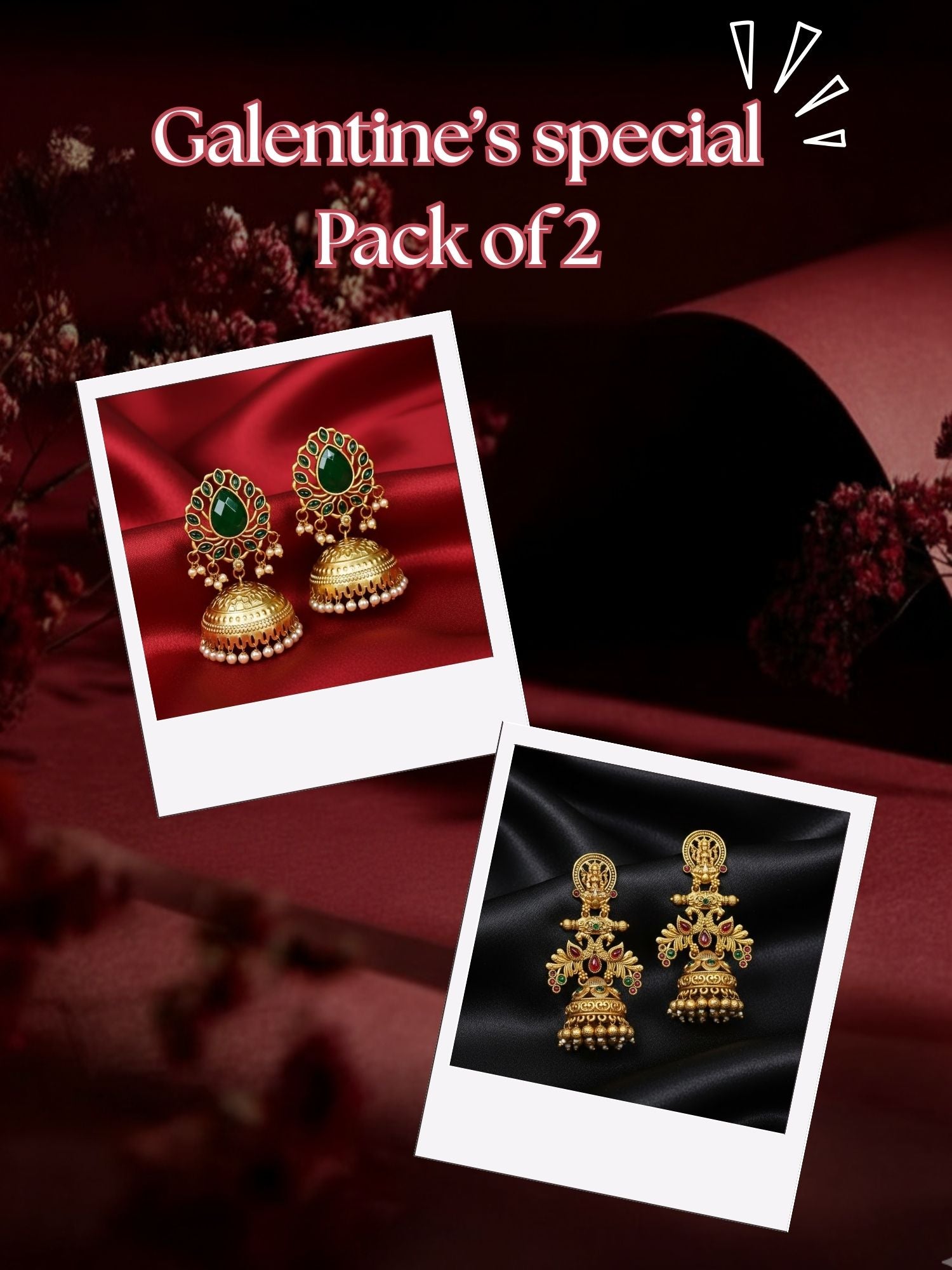 Diva – 4 | Valentine’s Day Gold Jhumki Earrings for Women | Zevar Club
