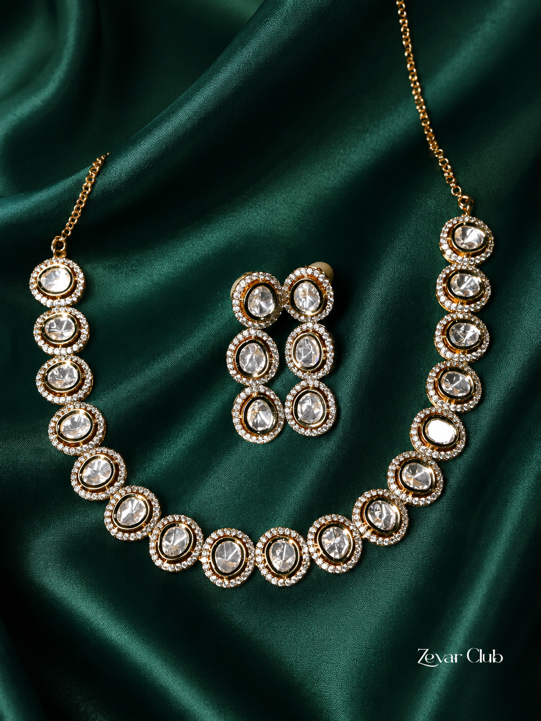 Zevar Club Chic Handcrafted Kundan Jewellery Set