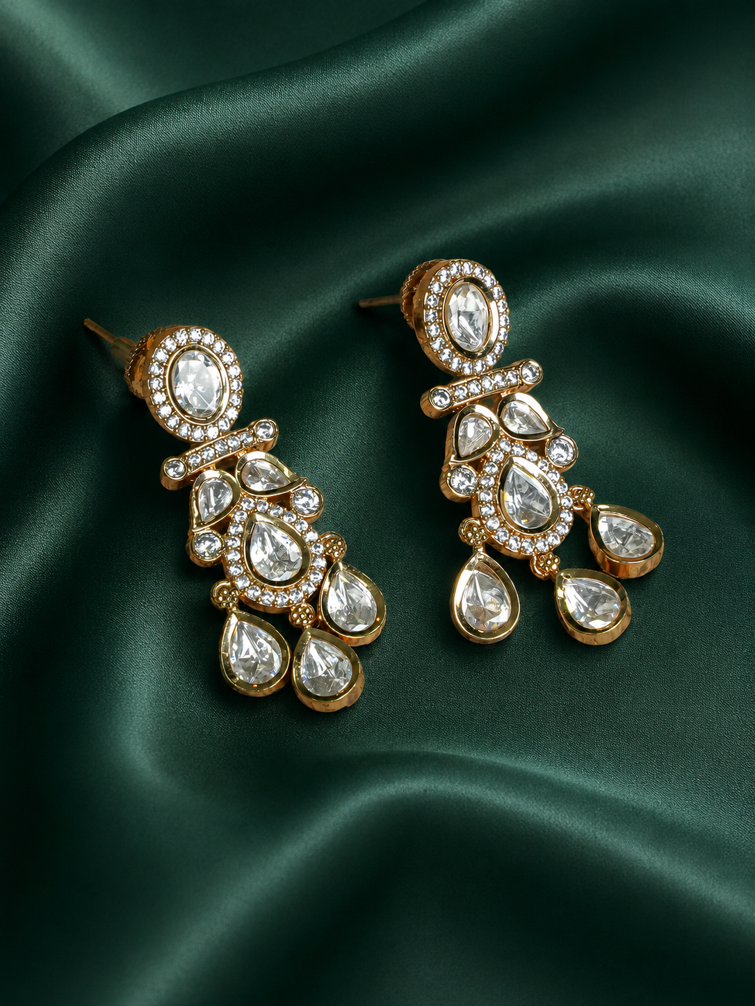 Zevar Club 22K Gold Plated Handcrafted Minimal Drop Chandbaalis